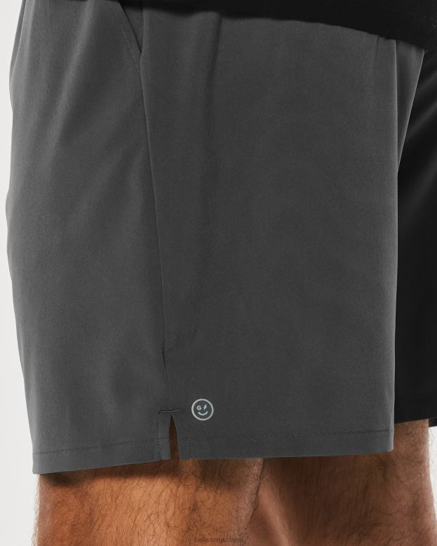 Bottoms Hollister Men Gilly Hicks Active Shorts 7\\ 488201236 Dark Grey